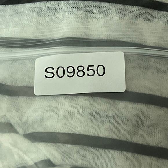 Kona Sol Womens Shirt White Black Sheer Beach Cover Up Drawstring Waist XL - Picture 12 of 12